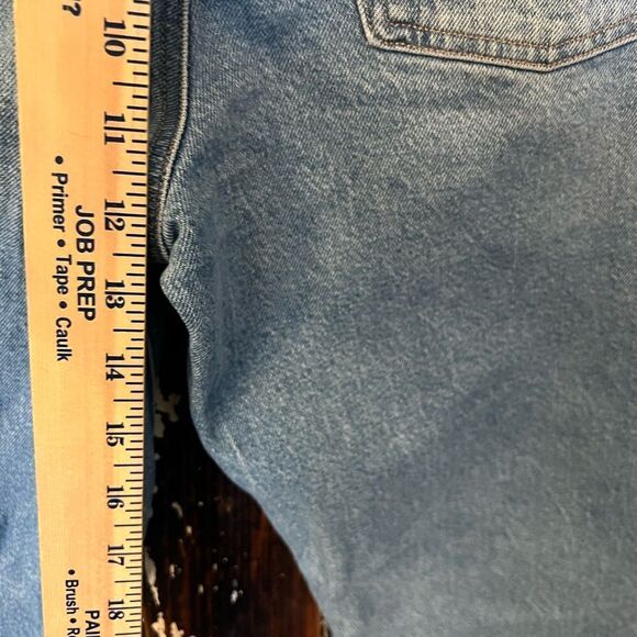 NWT American Eagle stretch raw hem women’s festival wide leg jeans. Size 12 Reg - Picture 13 of 14